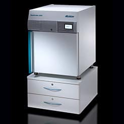 Hettich HettCube 200 incubator on rolling cabinet