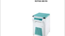 Hettich ROTIXA 500 RS floor standing centrifuge sell sheet