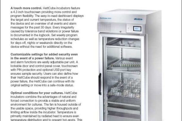 Hettich HettCube incubators product sheet