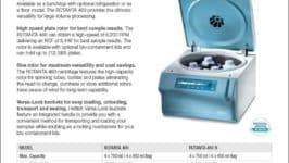 Hettich ROTANTA 469 R benchtop centrifuge product sheet