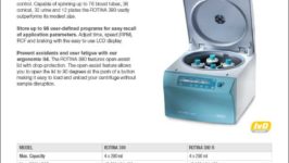 Hettich ROTINA 380 R benchtop centrifuge product sheet