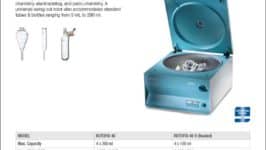 Hettich ROTOFIX 46 H benchtop centrifuge product sheet