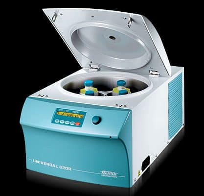 Hettich UNIVERSAL 320R benchtop centrifuge open