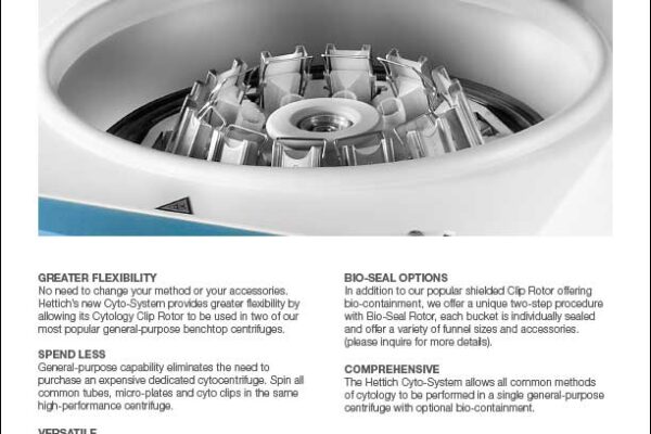 Hettich Cytology Centrifuge ROTOFIX 32 A/Universal sell sheet