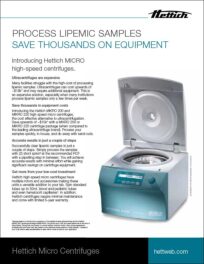 Hettich micro centrifuges sell sheets