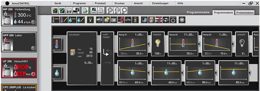 Memmert AtmoCONTROL screen grab