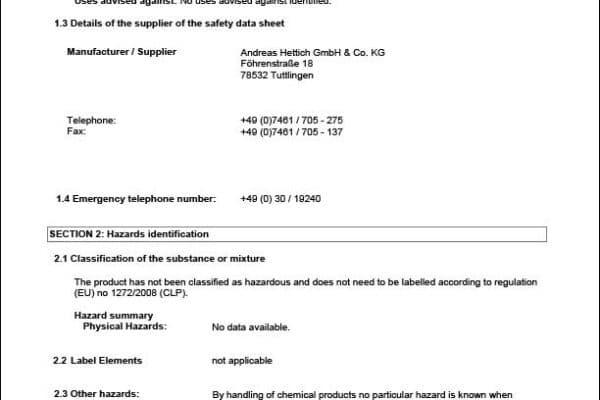MSDS 4051 Hettich Grease