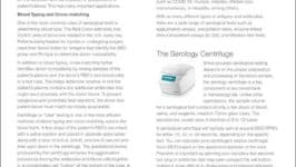 Serology centrifuge article