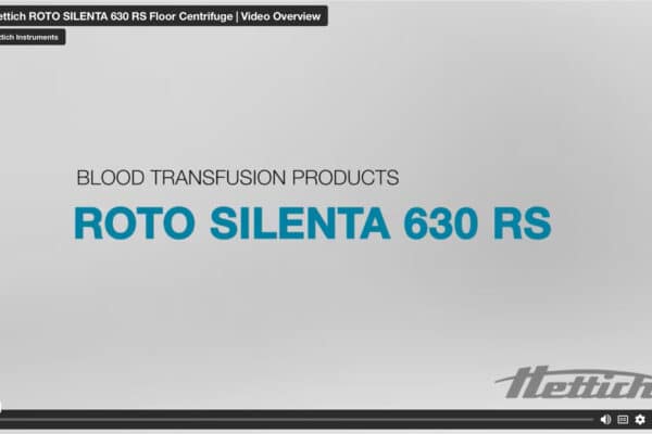 Hettich ROTO SILENTA 630 RS Floor Centrifuge | Video Summary