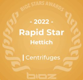 Hettich Centrifuges 2022 Rapid Star Bioz Stars Awards