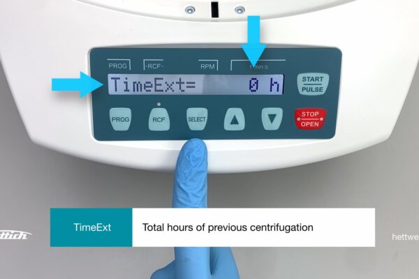 Hettich | M Control Panel | Hours and Cycle Count